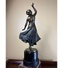 Antique French Bronze Figure Of A Dancing Maiden, Circa 1890. Measure approx. 13" tall. Please Image - 9