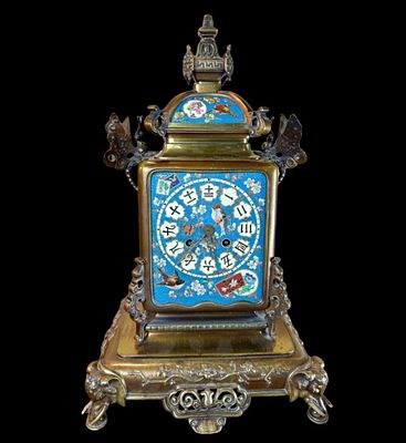 A Fine Musician Japanese Style Clock by l'Escalier De Cristal, France, Circa 1890. Musician