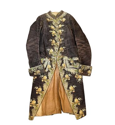 RARE Versailles Period 18th Century Silk Embroidered Man’s Formal Long Coat. This Versailles