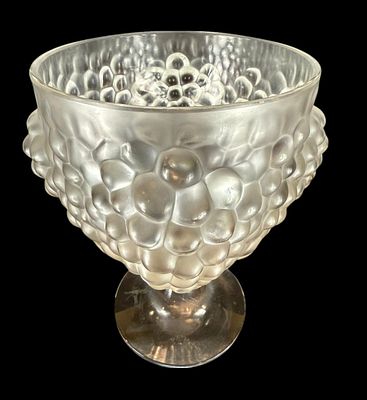 Early RARE LALIQUE 'ANTILLES' GLASS PUNCH BOWL. Measure 12" tall and 9" wide. Excellent