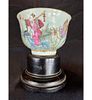 Antique Chinese Porcelain Famille Rose Cup Depicting Immortals. Measure 4" across and 2.75" Image - 2
