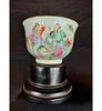 Antique Chinese Porcelain Famille Rose Cup Depicting Immortals. Measure 4" across and 2.75" Image - 5