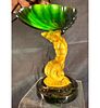 Magnificent and RARE Carved Jade Shell & Figure Mounted Gilt Bronze, Signed Louis Kley 1833-1911. Image - 3