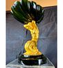 Magnificent and RARE Carved Jade Shell & Figure Mounted Gilt Bronze, Signed Louis Kley 1833-1911. Image - 11
