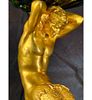 Magnificent and RARE Carved Jade Shell & Figure Mounted Gilt Bronze, Signed Louis Kley 1833-1911. Image - 13