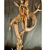 Meiji Era Pair Of Japanese Bronze Dragon Candlesticks, Circa 1880. Japanese Meiji era circa 1880 Image - 4