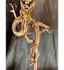 Meiji Era Pair Of Japanese Bronze Dragon Candlesticks, Circa 1880. Japanese Meiji era circa 1880 Image - 8
