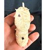Antique Carved Fruit With Inlaid Shibayama Insects And Semi Precious Materials, Meiji Pd. Signed. Image - 6