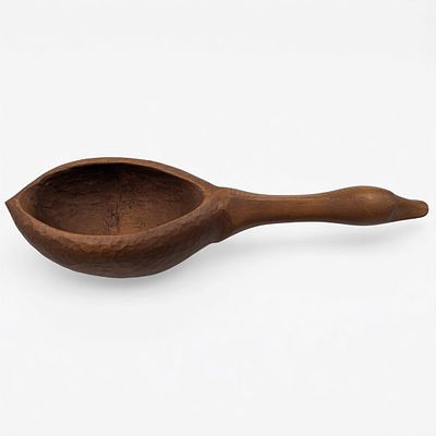 Large Vintage Carved Wood Duck/Goose Ladle, Possibly Native American. Measures approx. 18" 