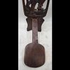 African Contemporary Signed Two-Piece Wood Carved Tribal Elder Style Seat Depicting Dancer With Image - 3