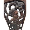 African Contemporary Signed Two-Piece Wood Carved Tribal Elder Style Seat Depicting Dancer With Image - 8