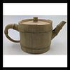 Chinese Bamboo Design Yixing Clay Teapot Set With Impressed Seal Mark. There are six pieces to Image - 6