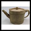 Chinese Bamboo Design Yixing Clay Teapot Set With Impressed Seal Mark. There are six pieces to Image - 7