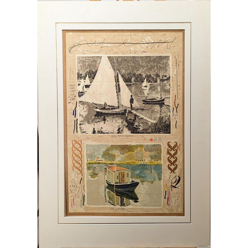 Limited Ed. 16/300 Pencil Signed Michael Eisemann Abstract Lithograph. Measures approx. 35 1/2" 