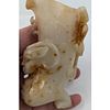 A Carved Chinese White And Russet Jade Mythical Creature Sculpture. Measures approx. 4 1/2" X Image - 3