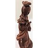 A Fine Chinese Goldstone Geisha Sculpture On Wooden Stand. Measures approx. 8" X 5". PLEASE Image - 8