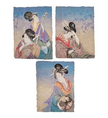 Mikulas Kravjansky Pencil Signed Limited Edition 3pc Intaglio Collograph 84/100. Measures 