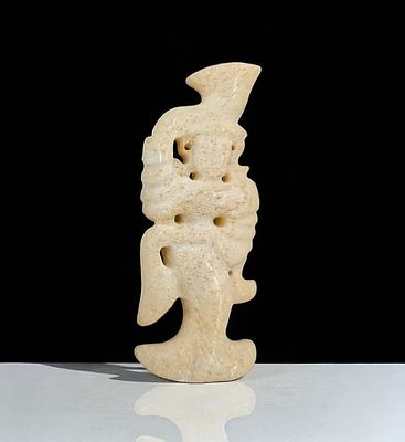 Chinese Hetian Jade Pendant / Carving. Measures approx. 3" and 3 1/2". 
Please copy and paste 