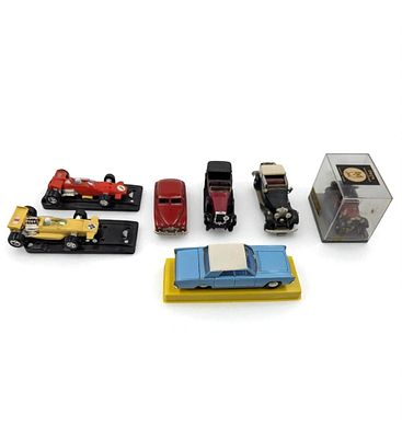 Lot Of 7 Vintage Diecast / Plastic Cars From Various Regions. Includes cars from Japan, England 