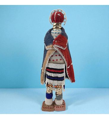 South African Ndebele Beaded / Mixed Media Ceremonial Doll. Measures approx. 17" X 5". 
Please 