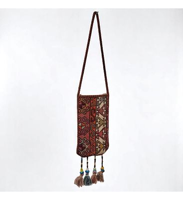 A Handmade Turkish Anatolian Woven Bag. Measures approximately 15" long. 
Please copy and paste 