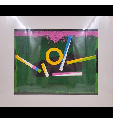 American Jon Henry 1916-90 Acrylic Painting Titled "Prism 38" Dated 1989. ***RELISTED DUE TO 