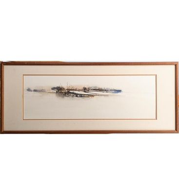 Vintage Signed American Artist Elizabeth Hare Watercolor Landscape Painting. ***RELISTED DUE TO 