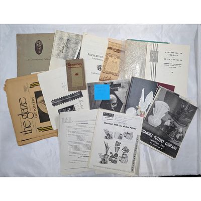 A Large 15lbs Lot Of Art Pottery Research Material, Most Photocopied. The box the lot is held 