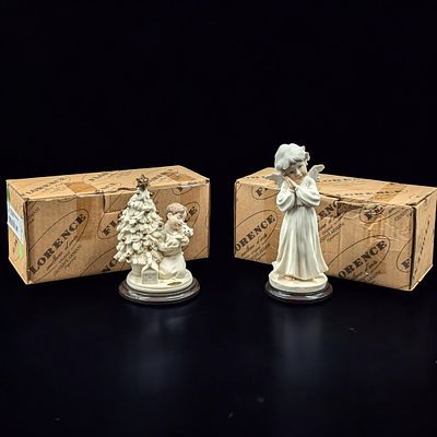Giuseppe Armani Figurines: "Xmas Lovely Gift" 1440F And "God Bless" 1586F In Original Boxes. 
