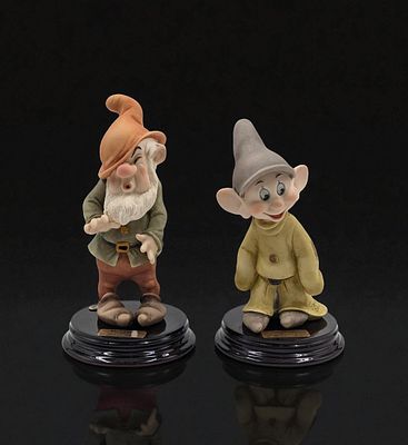Giuseppe Armani Figurines: Walt Disney's "Sneezy" 914C And "Dopey" 200C With Boxes. PLEASE NOTE 