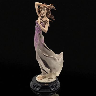 Large Giuseppe Armani Figurine: "Muse Of Wind" 2063C With Original Box. Box measures approx. 10 