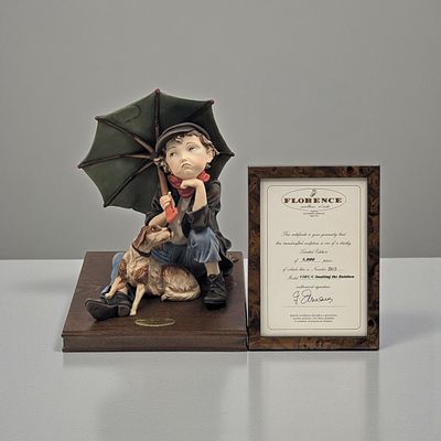 Giuseppe Armani Figurine: Limited Ed. 803/5000 "Awaiting The Rainbow" 1501C w/ COA And Box. Giuse 
