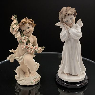 Giuseppe Armani Figurines: "Dancing Flowers" 1476C And "God Bless" 1586C With Original Boxes. 
