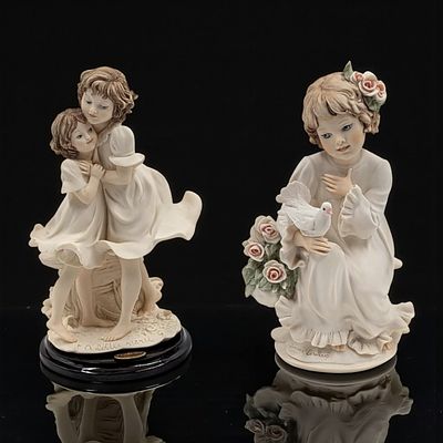 Giuseppe Armani Figurines: "Sweet Heart" 7819F And "A Little Secret" 1608P With Original Boxes. 