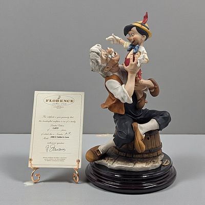Signed Giuseppe Armani Figurine: Limited Ed. A.P./1075 Disney's "Father's Love" 490C w/ COA And Box