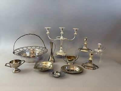 A Collection of Assorted Silver-Colored Metalware. A collection of eleven assorted 