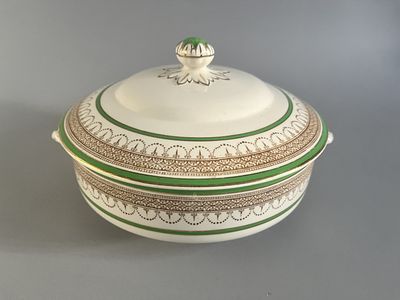 A Keeling &amp; Co. Losol Ware 'Claremont' Royal Stoneware covered vegetable dish. The 