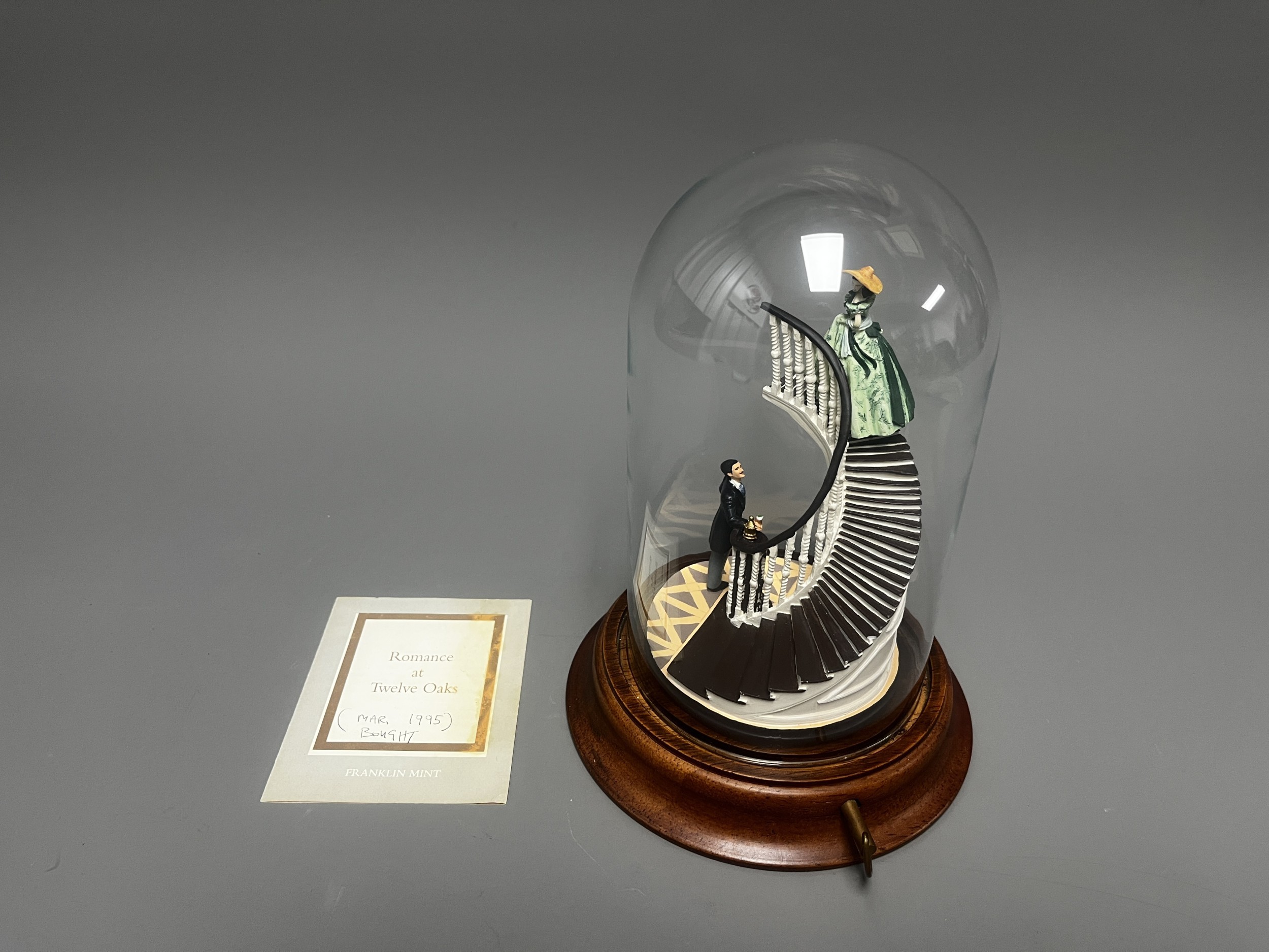 A crafted musical 'Gone with the Wind' figurine produced for Franklin Mint