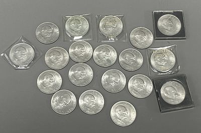 A Collection of UK 1965 Winston Churchill Commemorative Crown Coins