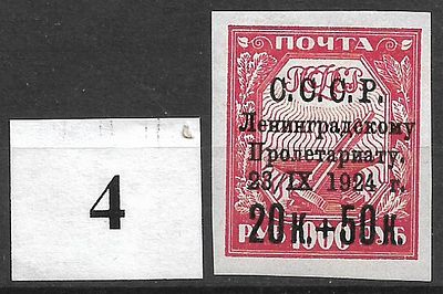 СССР(1924) Пострадавшему от наводнения Ленинграду 211Б(мелованная бумага) 1м, *