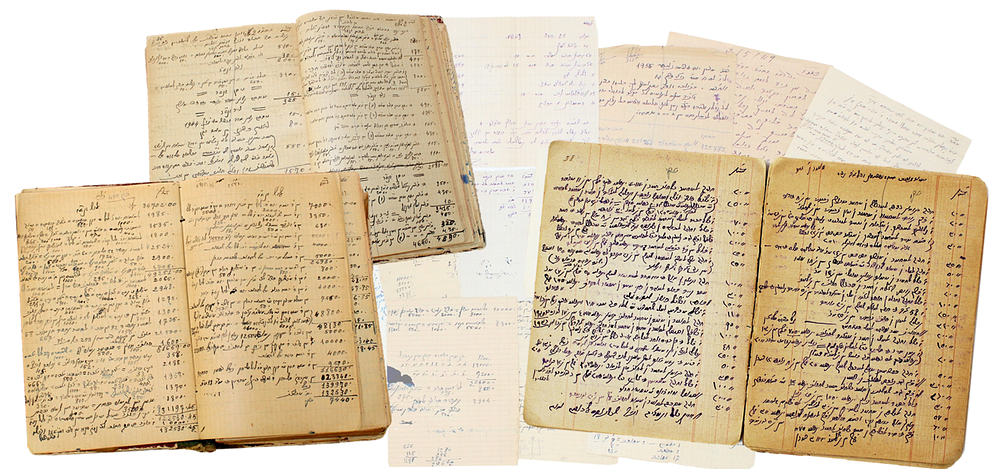 היסטוריה רבה של יהדות ג'רבה (תר"ץ-תש"י) – שלושה פנקסים מלאים במאות עמודים כתובים בכתב ידו של 