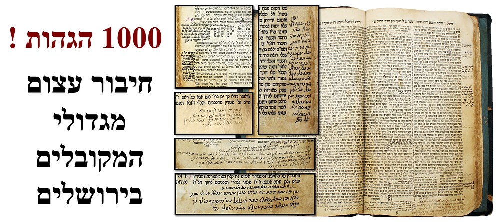 חיבור עצום ונורא ! [1000] הגהות על הספר הקדוש "עץ חיים" למהרח"ו - בכתיבת יד קדשם של גדולי 