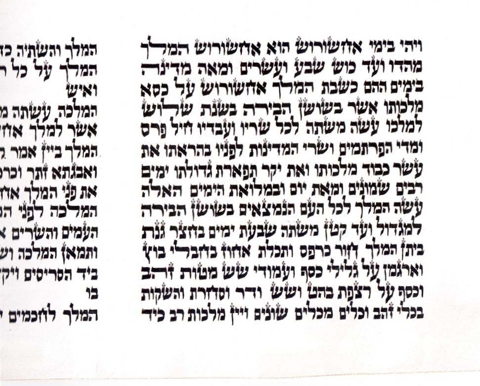 Megillat Ester "Hamelech" – Kosher and in Good Condition – Fine Large Script
. מגילת אסתר. 