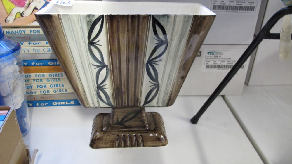 Lot 153: art deco style Jersey pottery piece. AF: small...