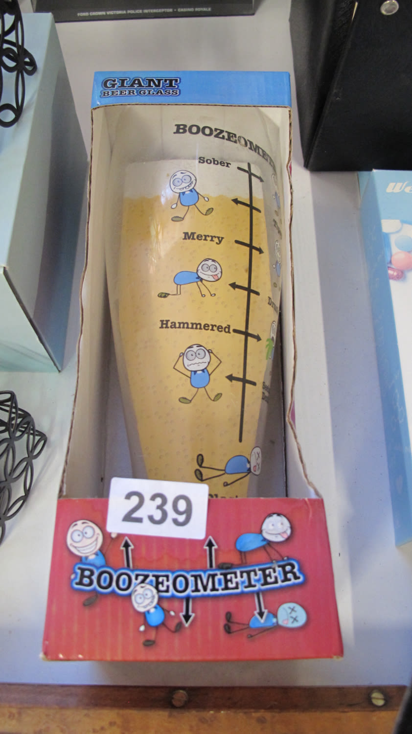 Lot 239: Boozometer glass for dad