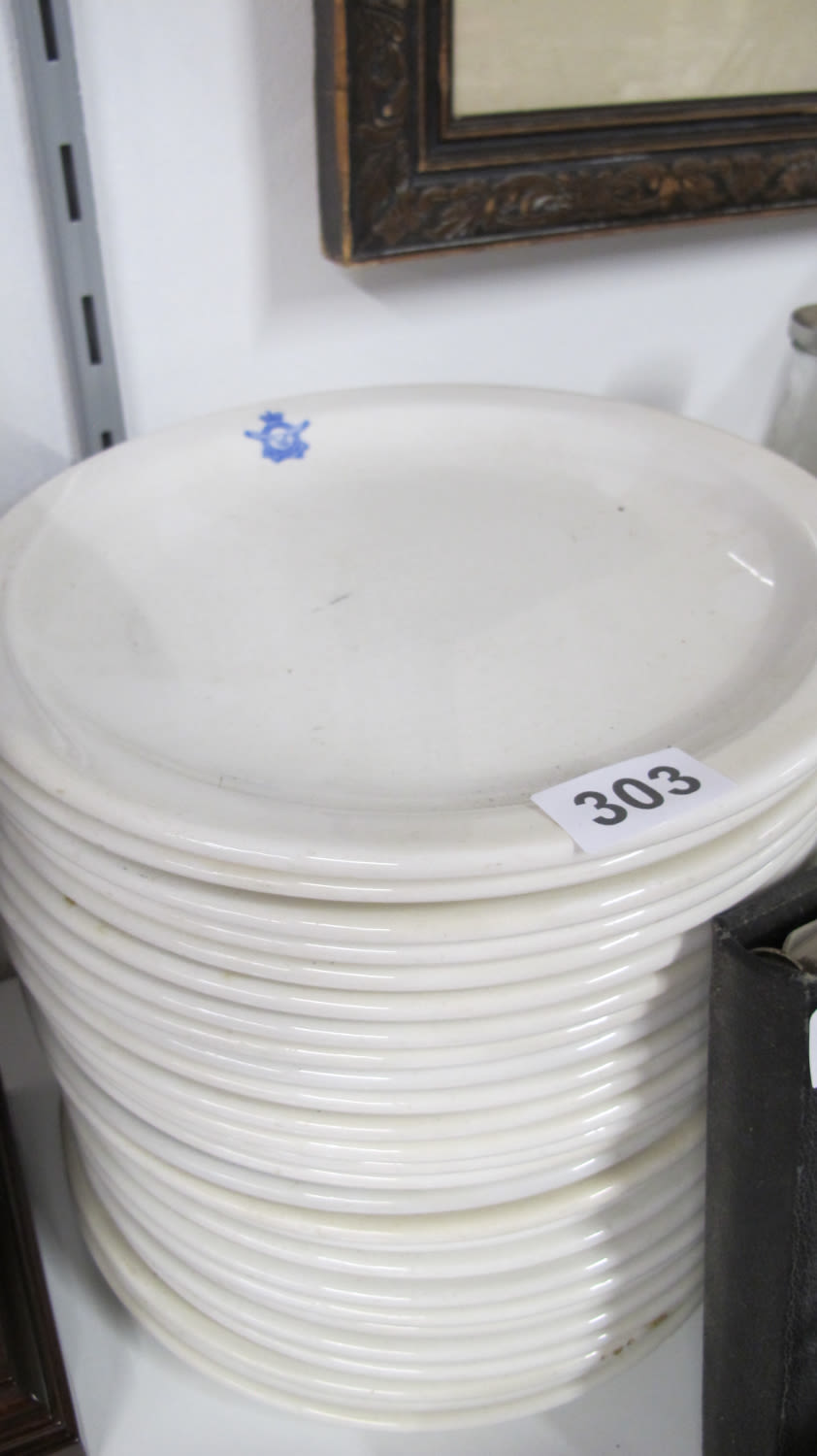Lot 303: quantity of Australian Royal airforce dinner plates