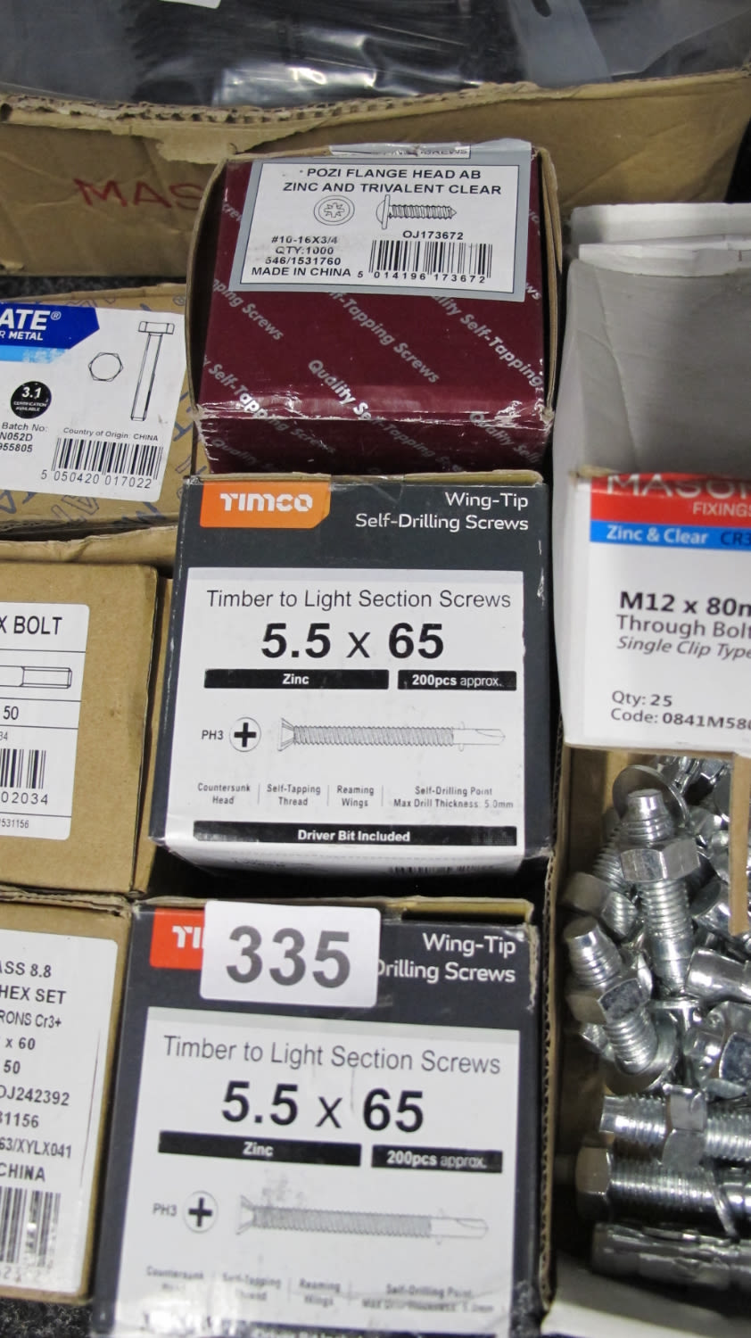 Lot 335: BNIB various bolts x 3