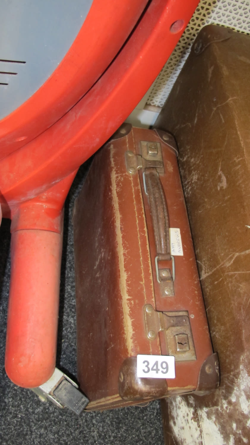 Lot 349: vintage small leather briefcase