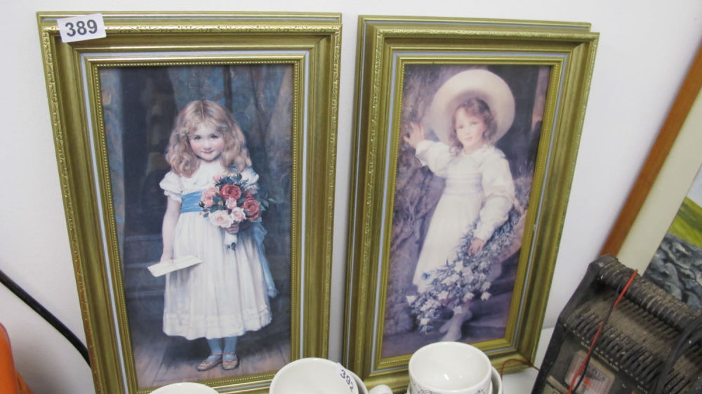 Lot 389: two framed pictures