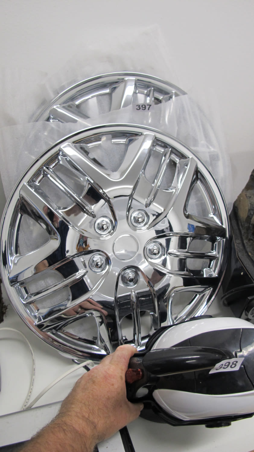 Lot 397: brand new set of chrome finished 16 inch...